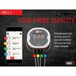Budget 👍 Weber Grill Replacement Parts iGrill Round Bluetooth Compatibility Grill Thermometer 🌟 -Deals Grills & Outdoor Cooking Store 08052840
