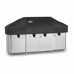 Flash Sale 🧨 Weber Grilling Tools & Accessories 91-in W x 21.5-in H Black Modular Outdoor Kitchen Gas Grill Cover 🤩