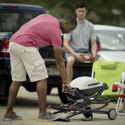 Buy ⭐ Weber Grilling Tools & Accessories Black Thermoset Plastic Folding Grill Cart 🎉 -Deals Grills & Outdoor Cooking Store 08746581 scaled