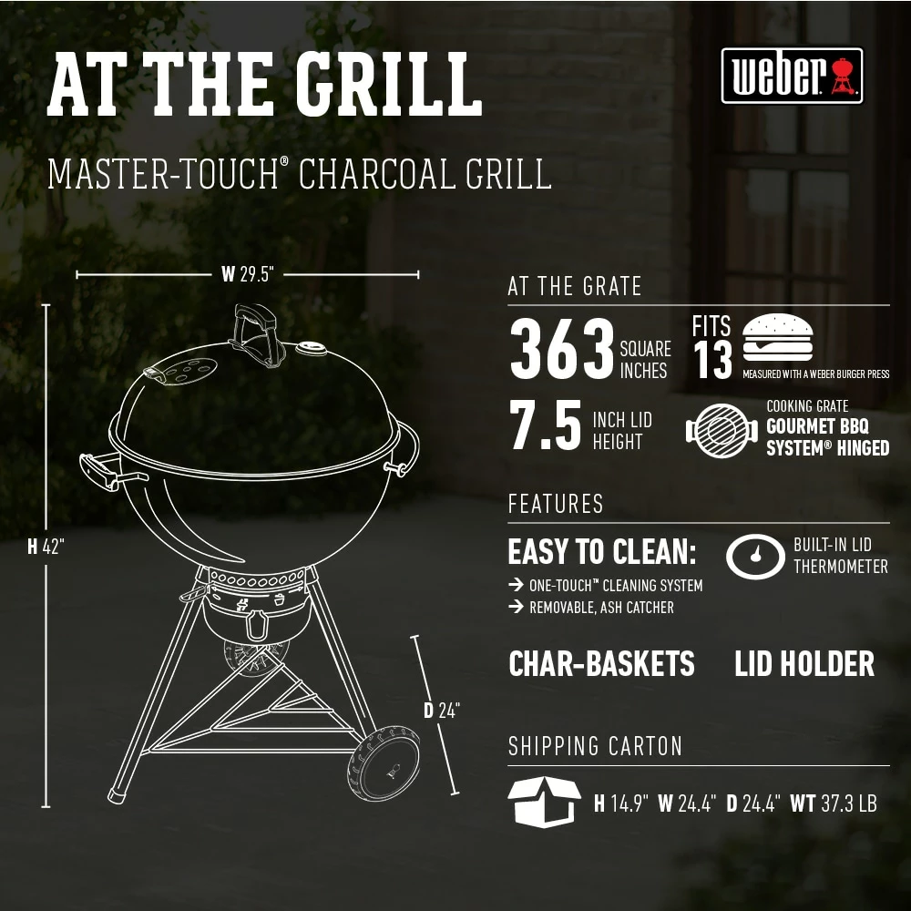 Cheap ⌛ Weber Grills Master Touch 22-in W Black Kettle Charcoal Grill ⌛ 10 Cheap ⌛ Weber Grills Master Touch 22-in W Black Kettle Charcoal Grill ⌛ - Image 10