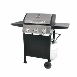 Deals 🤩 Blue Rhino Grills Black and Silver/Porcelain and Stainless Steel 3-Burner Liquid Propane Gas Grill 👏