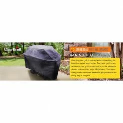 Promo 🧨 Char-Broil Grilling Tools & Accessories Basic 52-in W x 40-in H Black Gas Grill Cover ⭐ -Deals Grills & Outdoor Cooking Store 10003476