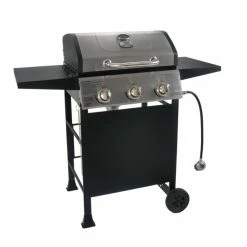 Deals 🤩 Blue Rhino Grills Black and Silver/Porcelain and Stainless Steel 3-Burner Liquid Propane Gas Grill 👏 -Deals Grills & Outdoor Cooking Store 10252084