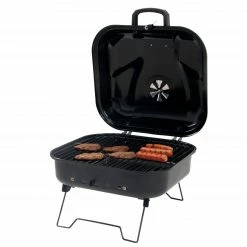 Buy 😀 Mr. Bar-B-Q Grills Portable charcoal grill 206-sq in Black/Porcelain Coated Portable Charcoal Grill 🎉 -Deals Grills & Outdoor Cooking Store 10252085 scaled