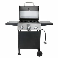 Deals 🤩 Blue Rhino Grills Black and Silver/Porcelain and Stainless Steel 3-Burner Liquid Propane Gas Grill 👏 -Deals Grills & Outdoor Cooking Store 10265197