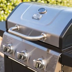 Deals 🤩 Blue Rhino Grills Black and Silver/Porcelain and Stainless Steel 3-Burner Liquid Propane Gas Grill 👏 -Deals Grills & Outdoor Cooking Store 10265199