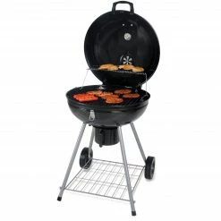 New 😀 Mr. Bar-B-Q Grills Stand Up Charcoal Grill 22.17-in W Black/Porcelain Kettle Charcoal Grill 👏 -Deals Grills & Outdoor Cooking Store 10375438 scaled