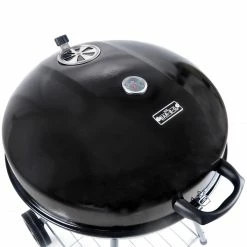 New 😀 Mr. Bar-B-Q Grills Stand Up Charcoal Grill 22.17-in W Black/Porcelain Kettle Charcoal Grill 👏 -Deals Grills & Outdoor Cooking Store 10375440