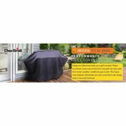 Best Pirce ✔️ Char-Broil Grilling Tools & Accessories Performance 62-in W x 44-in H Black Gas Grill Cover 🎁 -Deals Grills & Outdoor Cooking Store 11001271