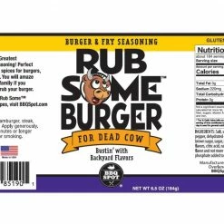 New 🌟 Rub Some Grilling Tools & Accessories 6.5-oz Burger Seasoning Blend 😀 -Deals Grills & Outdoor Cooking Store 11503302