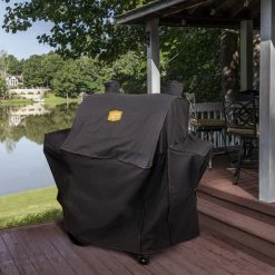 Discount 🎁 Oklahoma Joe's Grilling Tools & Accessories Rider DLX 55-in W x 49-in H Black Horizontal Smoker Cover ✔️ -Deals Grills & Outdoor Cooking Store 14221424 scaled