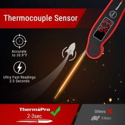 New 🔥 ThermoPro Grill Thermometers Thermocouple Rectangle Grill Thermometer 🎁 -Deals Grills & Outdoor Cooking Store 16510872