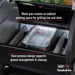 Best deal 🌟 Weber Grilling Tools & Accessories SmokeFire 1.28-in x 7.62-in W Disposable Aluminum Grill Drip Pan 🔥 -Deals Grills & Outdoor Cooking Store 17075344