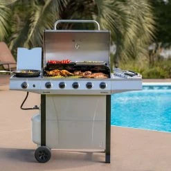 Cheap ⭐ Char-Broil Grills Performance Silver 5-Burner Liquid Propane Gas Grill with 1 Side Burner 😀 -Deals Grills & Outdoor Cooking Store 18385854