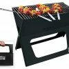 Budget ⌛ BBQ Croc Grills Portable Easy Grill 220-Sq-in Foldable Charcoal Barbecue Black 🤩