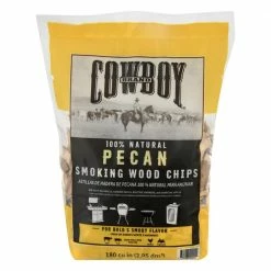 New 🎁 Cowboy Charcoal Grilling Fuels 180 Cubic Inch(Es) Wood Chips 🌟