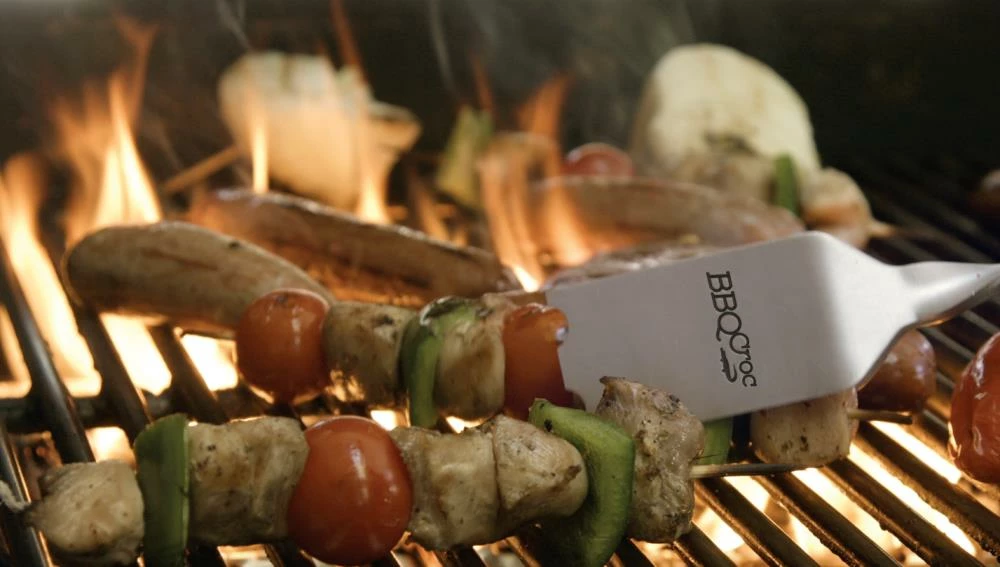 Budget ๐ BBQ Croc Grilling Tools & Accessories 3 in 1 Barbecue Tool, 18 in. Blue Aluminum Scissor-style Tongs ๐ฅ 3 Budget ๐ BBQ Croc Grilling Tools & Accessories 3 in 1 Barbecue Tool, 18 in. Blue Aluminum Scissor-style Tongs ๐ฅ - Image 3