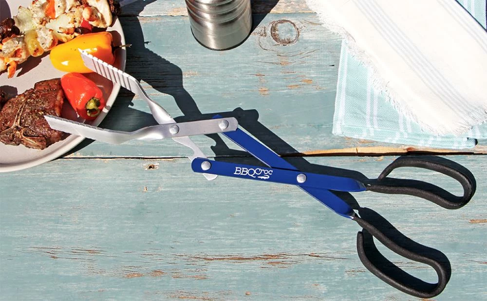 Budget ๐ BBQ Croc Grilling Tools & Accessories 3 in 1 Barbecue Tool, 18 in. Blue Aluminum Scissor-style Tongs ๐ฅ 7 Budget ๐ BBQ Croc Grilling Tools & Accessories 3 in 1 Barbecue Tool, 18 in. Blue Aluminum Scissor-style Tongs ๐ฅ - Image 7