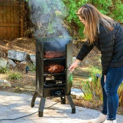 Buy 🤩 Masterbuilt Smokers Analog 354-Sq in Black Electric Smoker 🔥 -Deals Grills & Outdoor Cooking Store 42576845 scaled