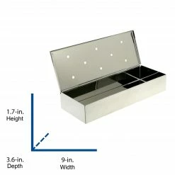 Hot Sale 🎁 Blue Rhino Grilling Tools & Accessories 1.73-in L x 9.65-in W x 4.06-in H Smoker Box with Hinged Lid ❤️ -Deals Grills & Outdoor Cooking Store 42577237 scaled