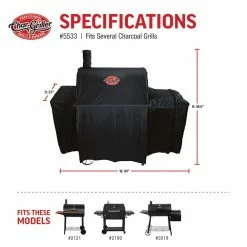 Wholesale 🧨 Char-Griller Grilling Tools & Accessories 65-in W x 49-in H Black Charcoal Grill Cover ✨ -Deals Grills & Outdoor Cooking Store 42727561