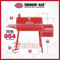 Discount 🌟 King-Griller Grills Smokin' Ace 30-in W Black Barrel Charcoal Grill 🎁 -Deals Grills & Outdoor Cooking Store 43244846