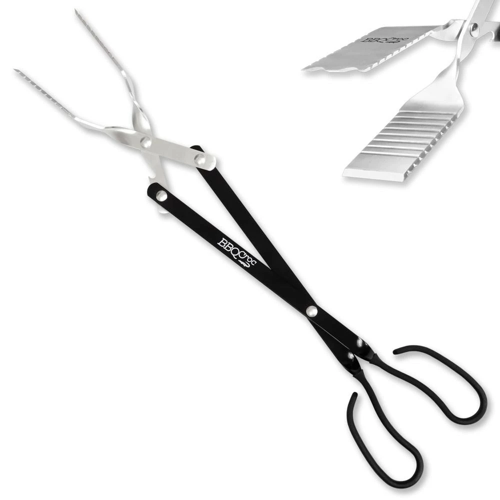 Coupon 🔥 BBQ Croc Grilling Tools & Accessories 3 in 1 barbecue tool, 21 in. Black Aluminum Scissor-style Tongs ❤️ 1 Coupon 🔥 BBQ Croc Grilling Tools & Accessories 3 in 1 barbecue tool, 21 in. Black Aluminum Scissor-style Tongs ❤️
