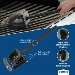 Top 10 🌟 Mr. Bar-B-Q Grill Brushes & Cleaning Blocks Plastic 18-in Grill Brush and Scouring Pad 😍 -Deals Grills & Outdoor Cooking Store 43538523 scaled