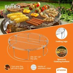 Cheapest ⭐ Mr. Bar-B-Q Grill Replacement Parts 25.79-in x 25.79-in Round Plated Steel Cooking Grate 💯 -Deals Grills & Outdoor Cooking Store 43538527 scaled