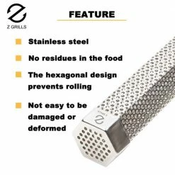 Brand new 🎉 Z GRILLS Grilling Tools & Accessories 3.5-in L x 3.5-in W x 12-in H Stainless Steel Smoker Box ✨ -Deals Grills & Outdoor Cooking Store 44127978