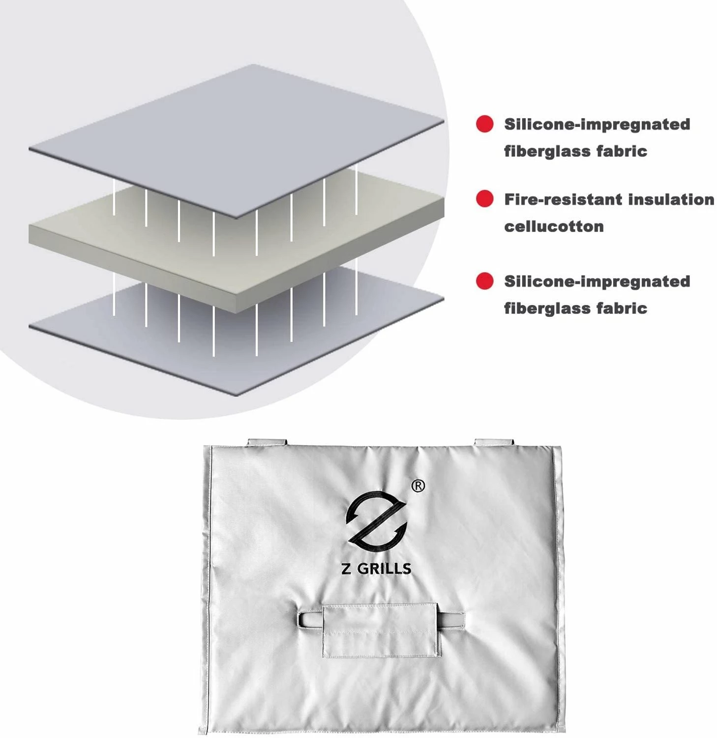 Cheap ๐ Z GRILLS Grilling Tools & Accessories 700 46-in W x 29-in H Silver Built-In Gas Grill Cover ๐ 4 Cheap ๐ Z GRILLS Grilling Tools & Accessories 700 46-in W x 29-in H Silver Built-In Gas Grill Cover ๐ - Image 4