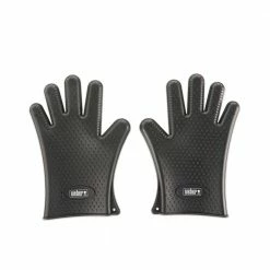 Discount 🤩 Weber Grilling Tools & Accessories 2-Pack Black Silicone Grill Gloves 🧨
