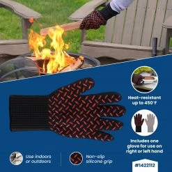 New ✨ Blue Rhino Grilling Tools & Accessories Black and Red Aramid Fiber Fire-retardant Grill Gloves ⌛ -Deals Grills & Outdoor Cooking Store 44373089 scaled