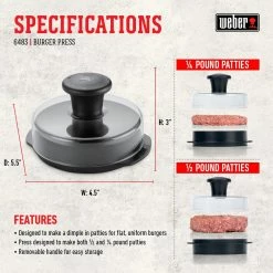 Budget 🤩 Weber Grilling Tools & Accessories Plastic Burger Press 🤩 -Deals Grills & Outdoor Cooking Store 44419178