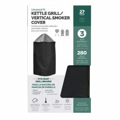 Cheapest 🎁 Universal Grilling Tools & Accessories 27.5-in W x 35-in H Black Vertical Smoker Cover 🎁 -Deals Grills & Outdoor Cooking Store 44462395