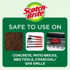 Best deal ❤️ Scotch-Brite Grilling Tools & Accessories Heavy Duty Grill Scrubber Polyester Plastic 3.8-in Grill Brush 🛒 -Deals Grills & Outdoor Cooking Store 44548483 scaled