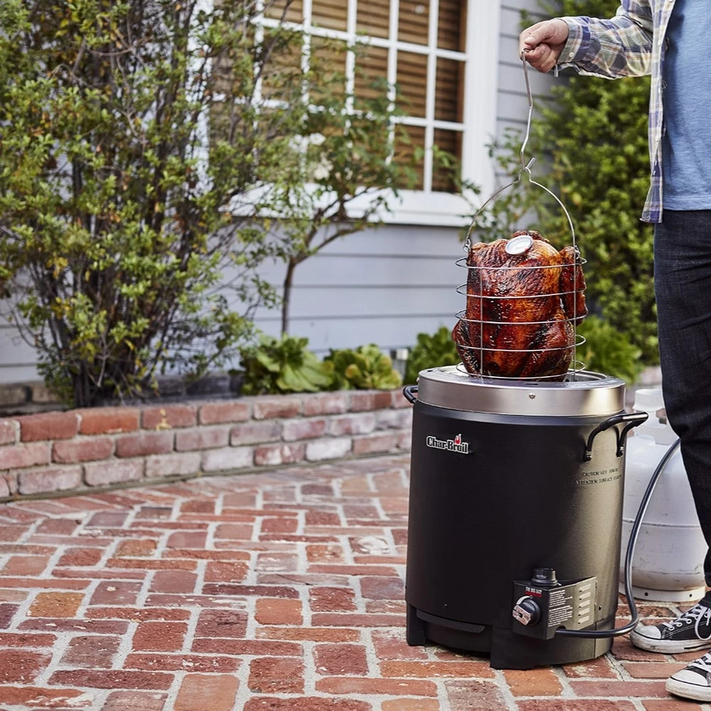 Promo ✨ Char-Broil Turkey Fryers, Cookers, & Pots Big Easy 0-Gallon 20-lb Cylinder Piezo Ignition Oil-less Gas Turkey Fryer ❤️ 12 Promo ✨ Char-Broil Turkey Fryers, Cookers, & Pots Big Easy 0-Gallon 20-lb Cylinder Piezo Ignition Oil-less Gas Turkey Fryer ❤️ - Image 12