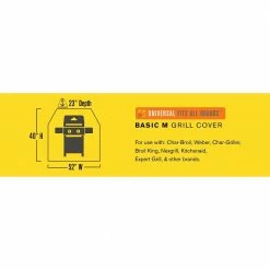 Promo 🧨 Char-Broil Grilling Tools & Accessories Basic 52-in W x 40-in H Black Gas Grill Cover ⭐ -Deals Grills & Outdoor Cooking Store 45053974