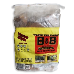 Hot Sale ❤️ B&B Charcoal Grilling Fuels Cooking Logs Mesquite 30-lb Wood Chips 👍